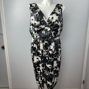 Donna Ricco V-Neck Sleeveless Floral Dress, Sz 18W